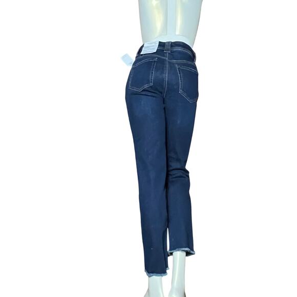 Westbound Petites Button Fly High Rise Straight Leg Jeans Dark Wash Size 6P R - Picture 5 of 7